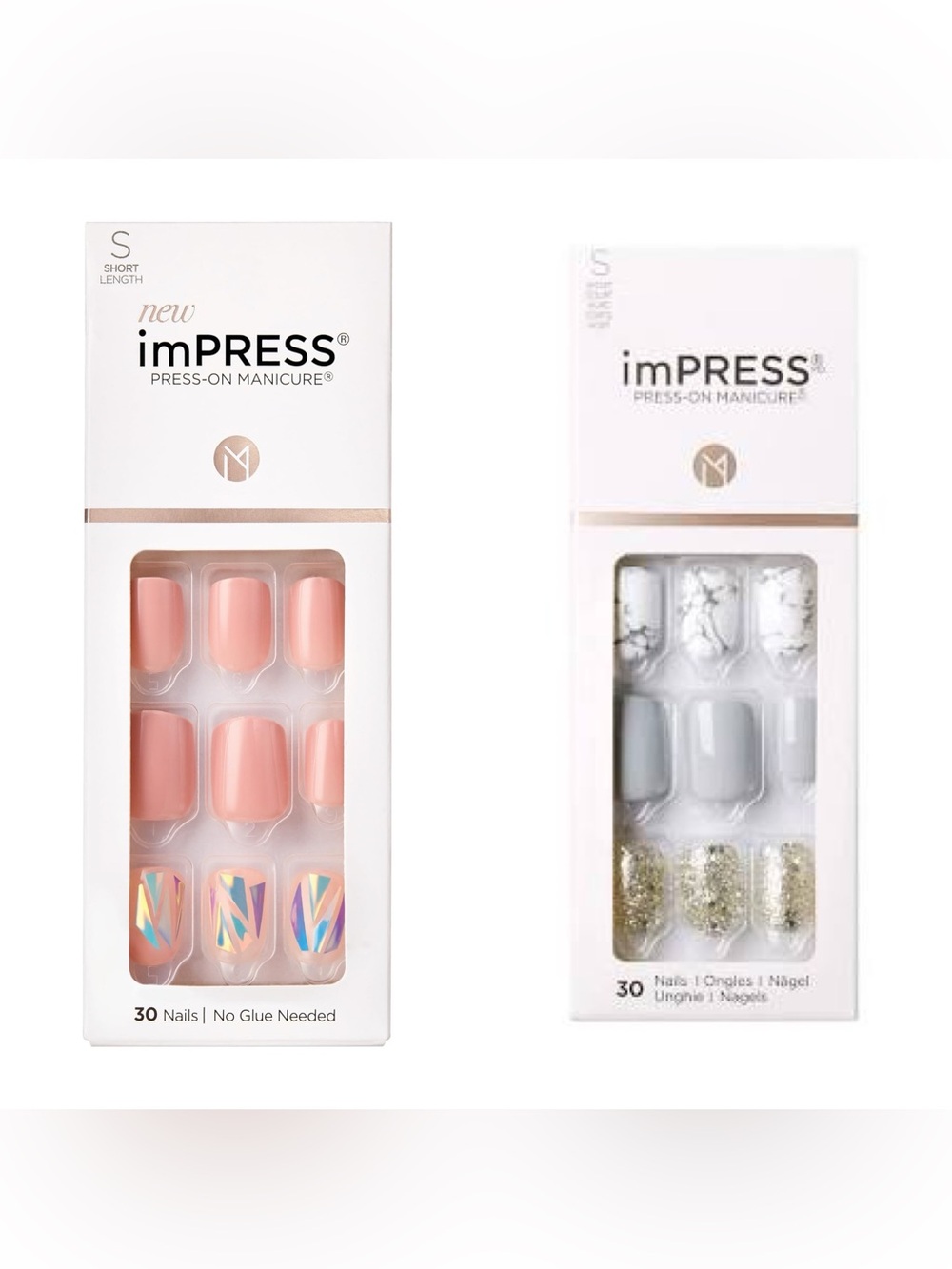 NIB KISS imPRESS Press-On Nail Sets (Miracle & Knock Out)